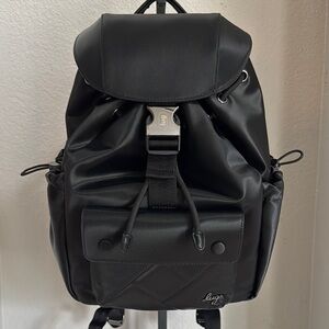 Lug Satin Luxe Medium Backpack - Wiffle in Black
